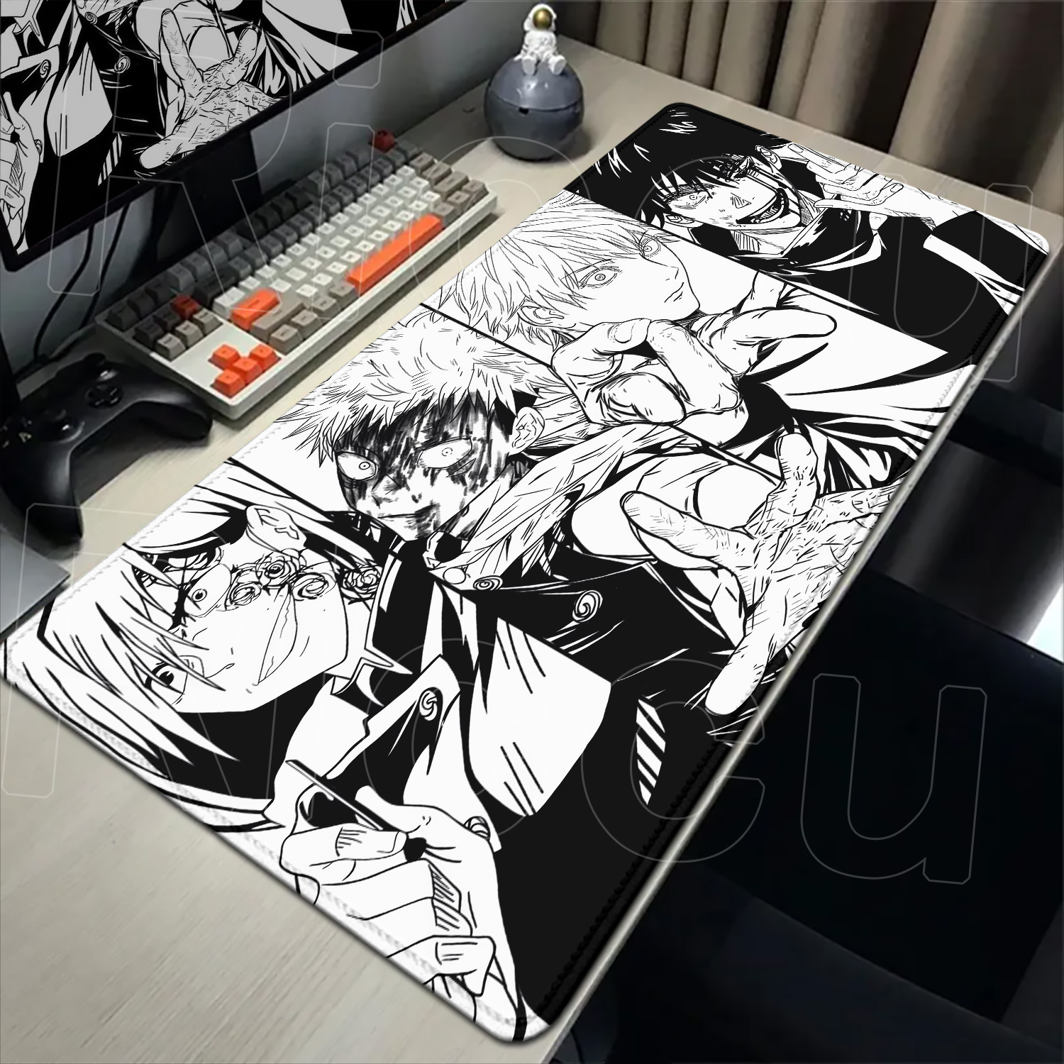 HD 60x30CM Black Anime Jujutsu - مراجعة Desk Setup Black وسعره