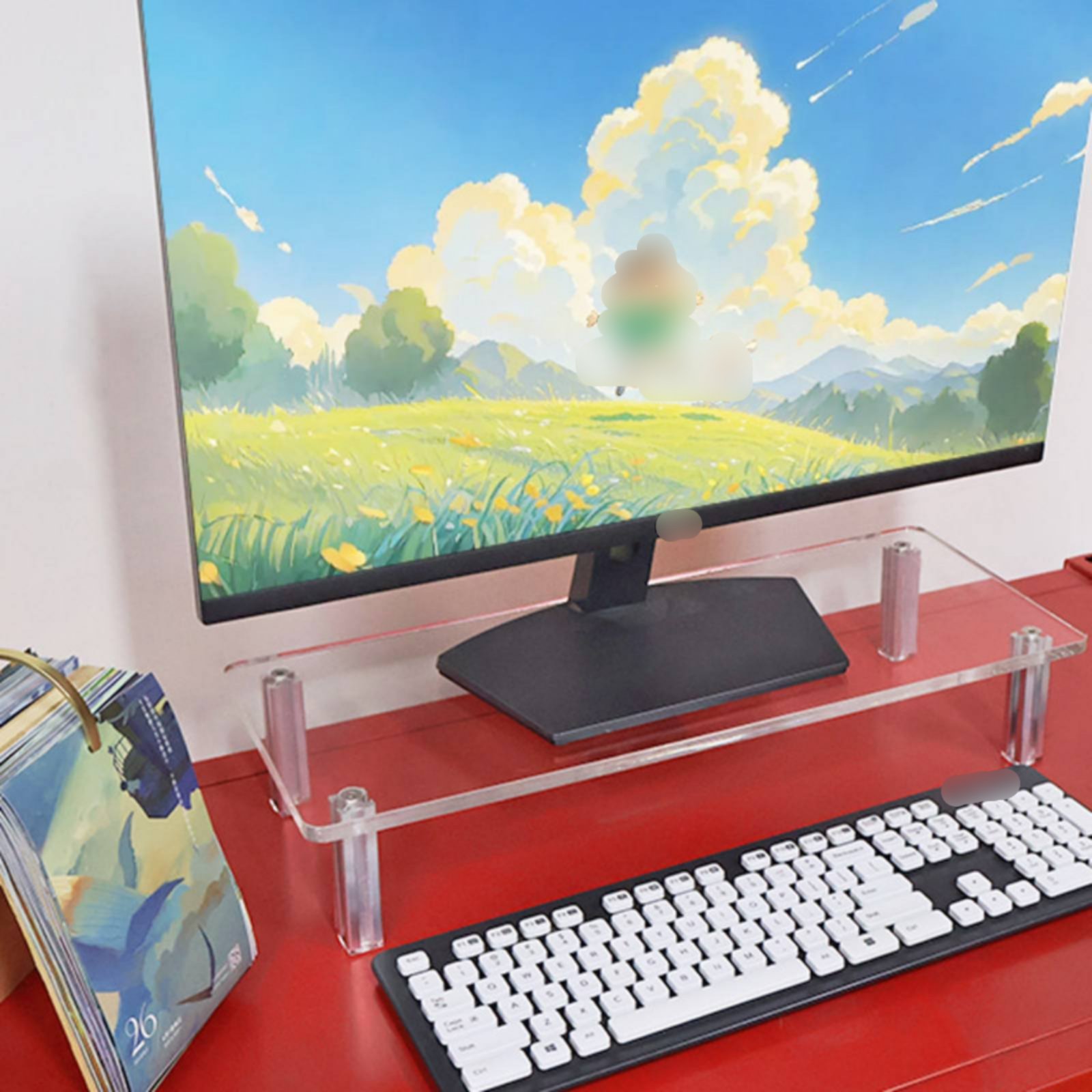 Acrylic Monitor Stand Easy to  - مراجعة Desk Setup Riser وسعره