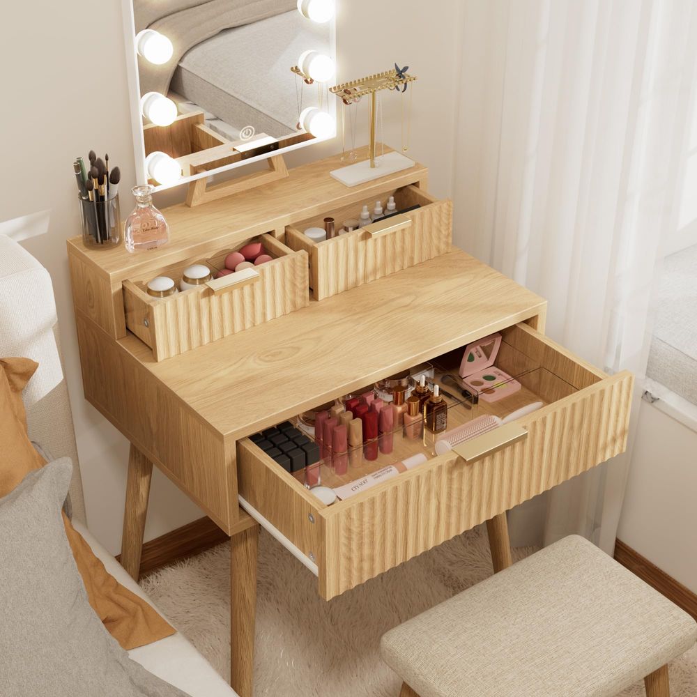 Small Vanity Desk with Hollywo - مراجعة Desk Setup Small وسعره