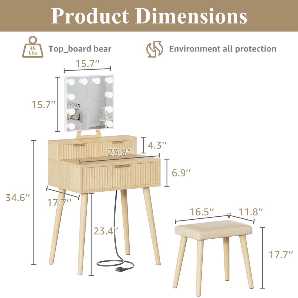 Small Vanity Desk with Hollywo - مراجعة Desk Setup Small وسعره