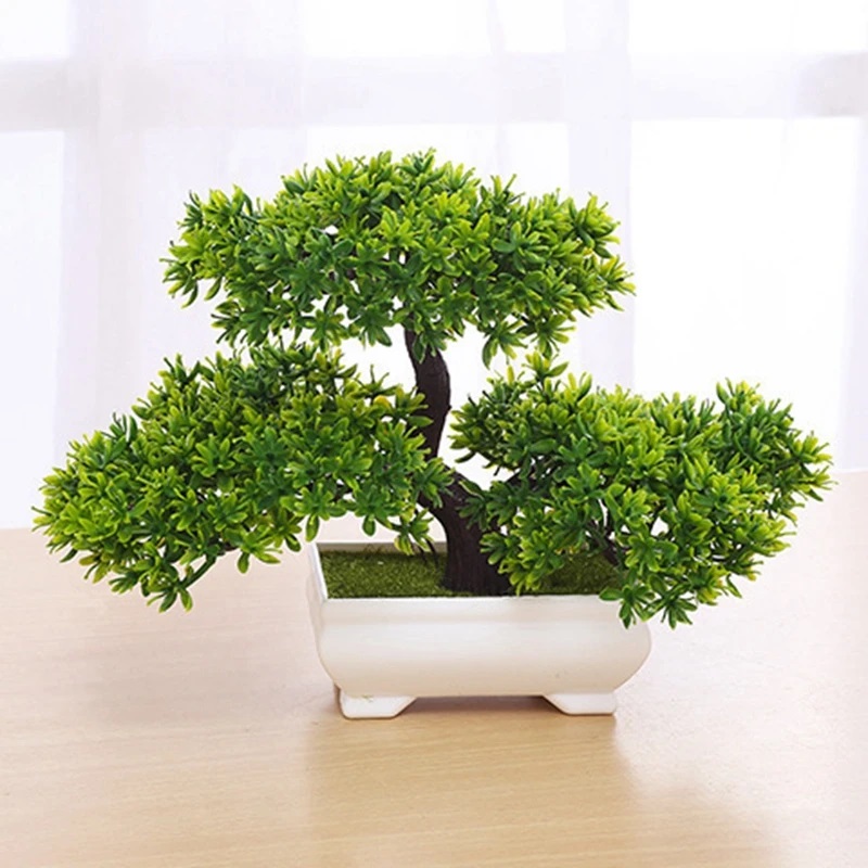 1Pcs Green Artificial Plants B - مراجعة Desk Setup At Home وسعره