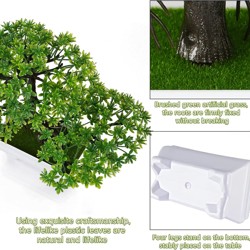 1Pcs Green Artificial Plants B - مراجعة Desk Setup At Home وسعره