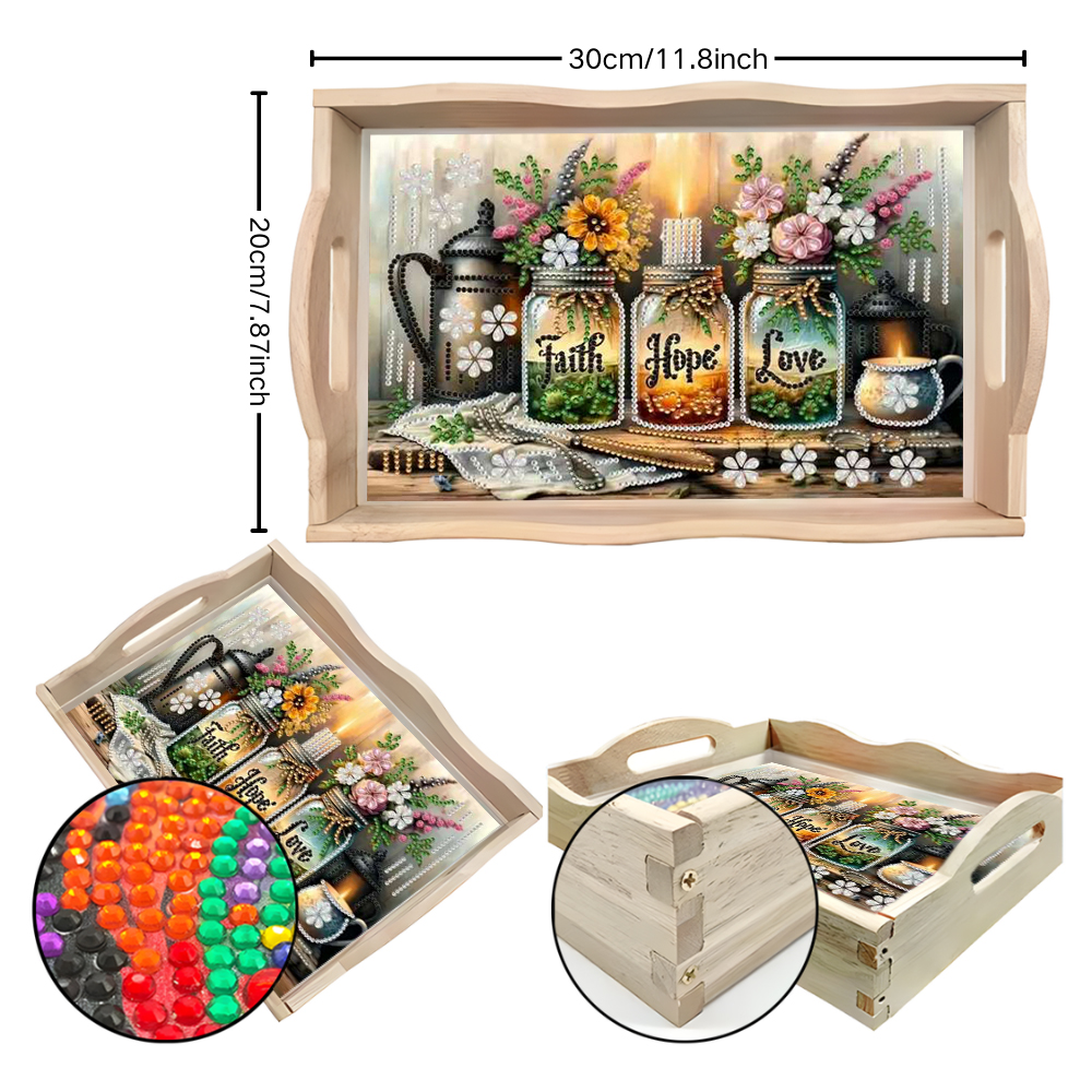 A diamond-painted square tray  - مراجعة Desk Setup Design وسعره