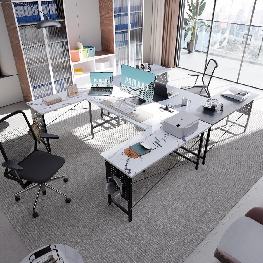 71 Inch Large UShaped Corner C - مراجعة Desk Setup Corner وسعره