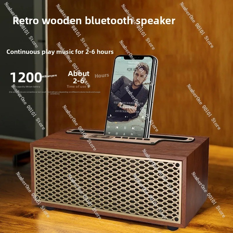 Retro Wooden Bluetooth Speaker - مراجعة Desk Setup Design وسعره