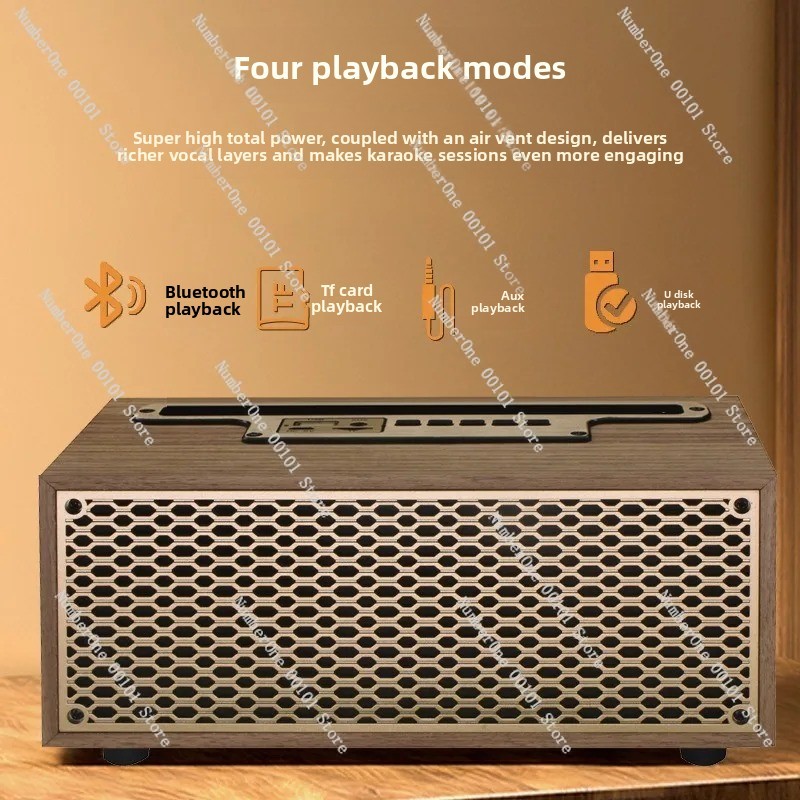 Retro Wooden Bluetooth Speaker - مراجعة Desk Setup Design وسعره