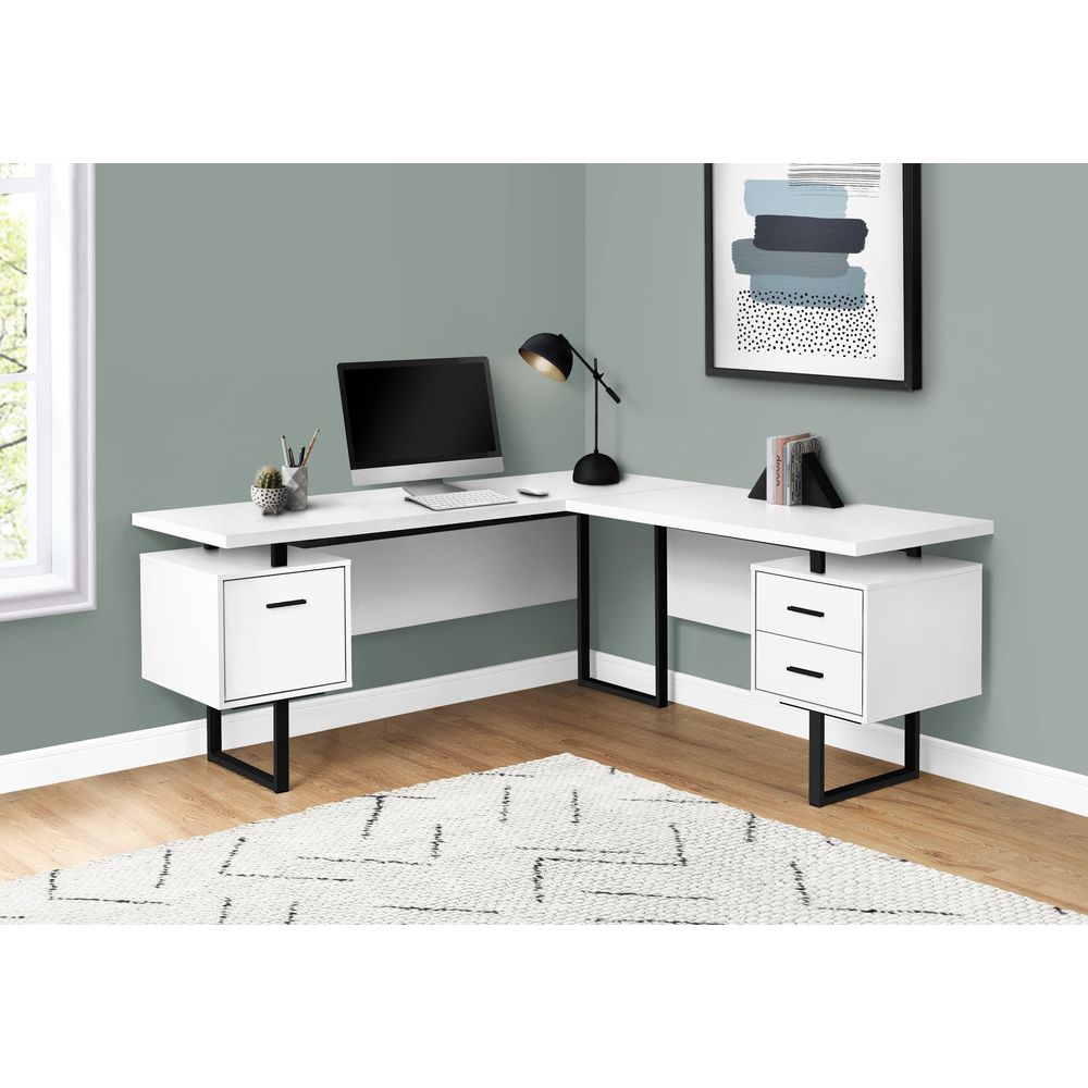 I 7616 Computer Desk, Home Off - مراجعة Desk Setup Corner وسعره