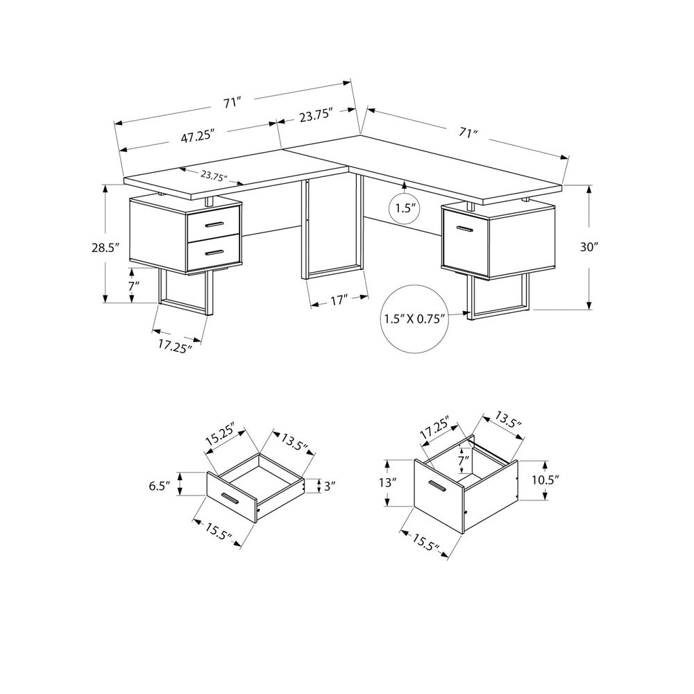 I 7616 Computer Desk, Home Off - مراجعة Desk Setup Corner وسعره