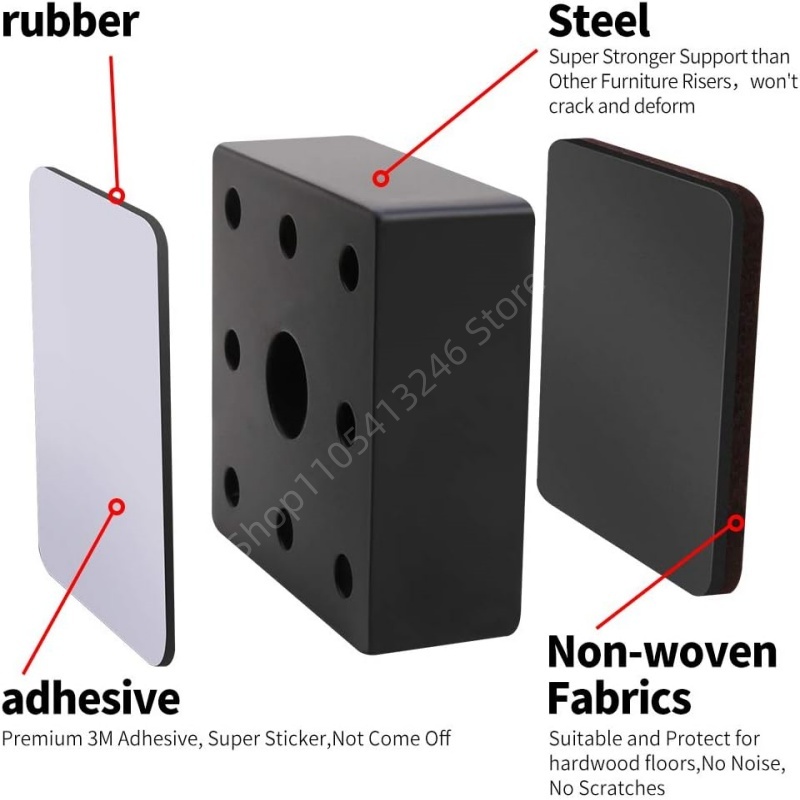 4Pcs Heavy Metal Furniture Fee - مراجعة Desk Setup Riser وسعره