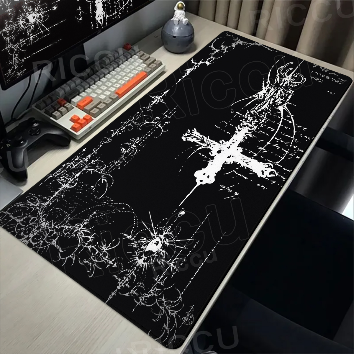 Cool Sword Art Desk Mat Large  - مراجعة Desk Setup Black وسعره