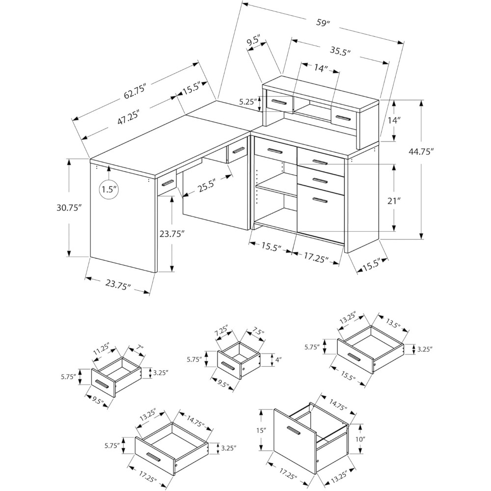 Computer Desk L-Shaped - Left  - مراجعة Desk Setup Corner وسعره
