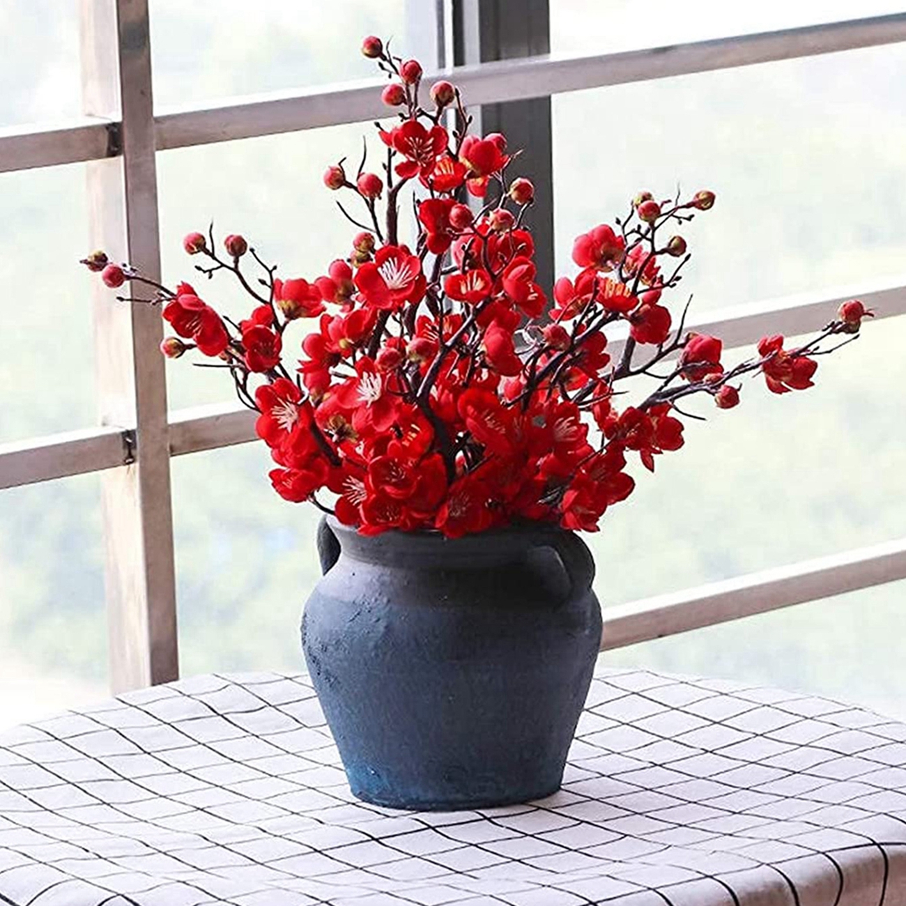 Artificial Flower Spring Plum  - مراجعة Desk Setup At Home وسعره