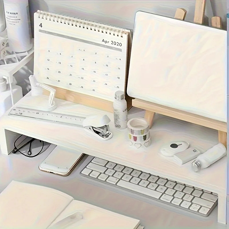 Stable Base Wood Desktop Compu - مراجعة Desk Setup Riser وسعره